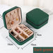 Luxe Petite Jewelry Travel Case for Delicate Treasures - Green