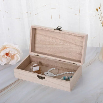Retro Jewelry Box with Lock Rectangular Organizer Case - WO2MEN