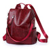 Womens Fashion Backpack with Multi Pocket Design - Red