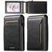 Flip Card Wallet Premium With Photo Window And Ejector - Black