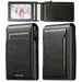 Wallet Card Slot Eject Button with Storage Compartment - Black