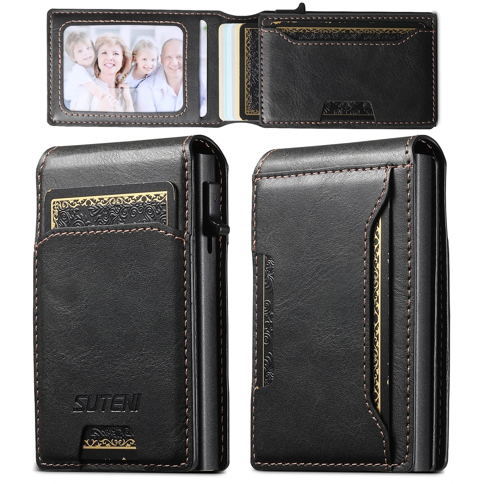 Flip Card Wallet Premium With Photo Window And Ejector