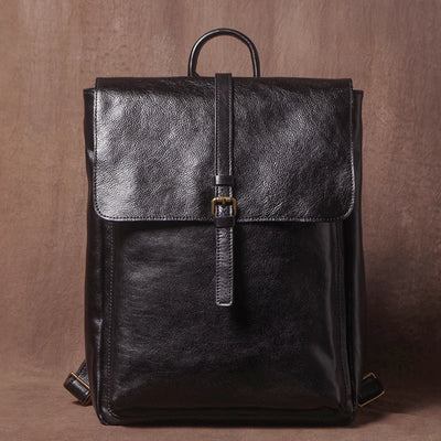 Backpack with Flap And Internal Pockets Vintage Style