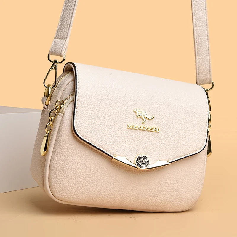 Elegant Shoulder Bag Crossbody Purse Zipper Closure