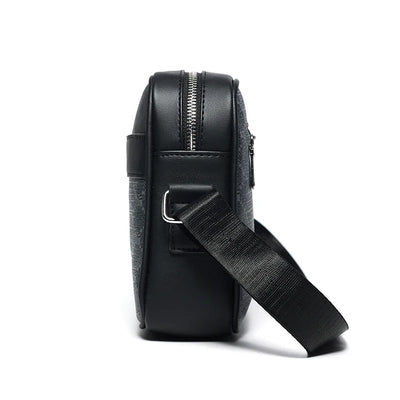 Crossbody Bag for Men Box Shape with Front Zip Pocket