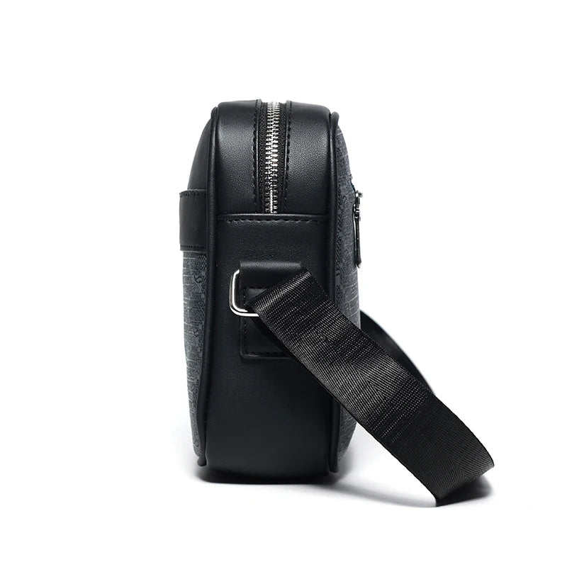 Crossbody Bag for Men Box Shape with Front Zip Pocket