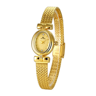 Oval Dial Ladies Bracelet Watch Quartz Movement
