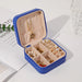 Portable Travel Jewellery Box Organizer Case Compact - Royal Blue