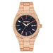 Luxurious Quartz Wristwatch with Luminous Hands - Rose