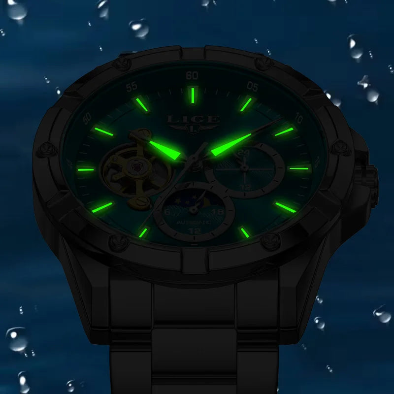 Tourbillon Automatic Watch for Men Wristwatch Timepiece