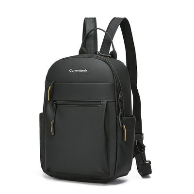 Backpack with Front Zipper Pocket And Crossbody Strap
