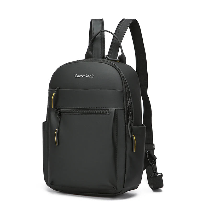 Backpack with Front Zipper Pocket And Crossbody Strap