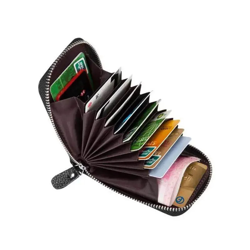 Card Wallet with Zipper And ID Window Minimal