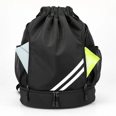 Drawstring Gym Backpack with Side Mesh Pockets