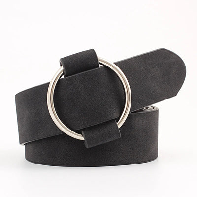 Belt with Round Buckle Design for Everyday Wear