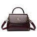 Top Handle Satchel Bag with Shoulder Strap Classic - Dark Red