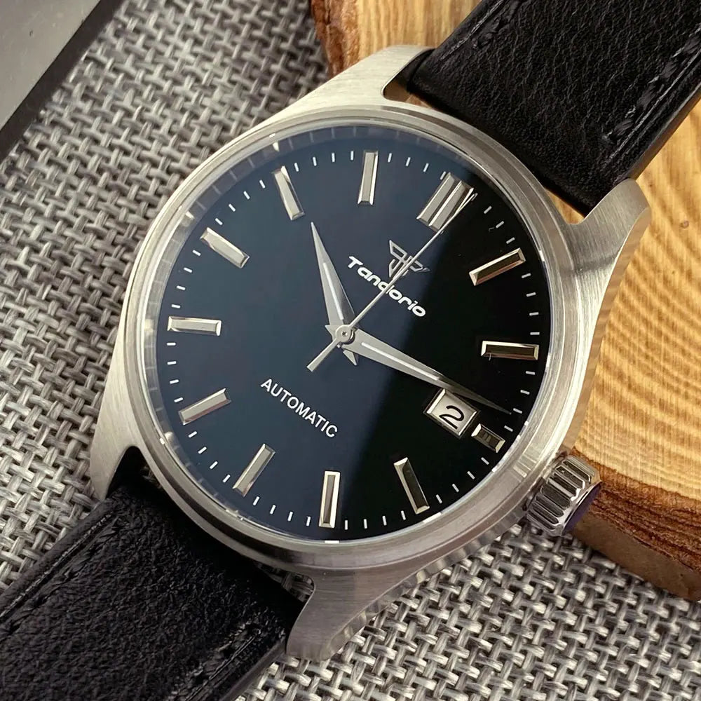 Automatic Wristwatch with Date Water Resistant - Black