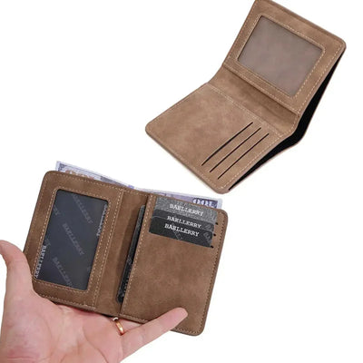 Leather Wallet with Sanded Finish for Card Essentials - WO2MEN