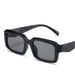 Rectangular Sunglasses Gradient Lenses UV400 Protection - Black Black