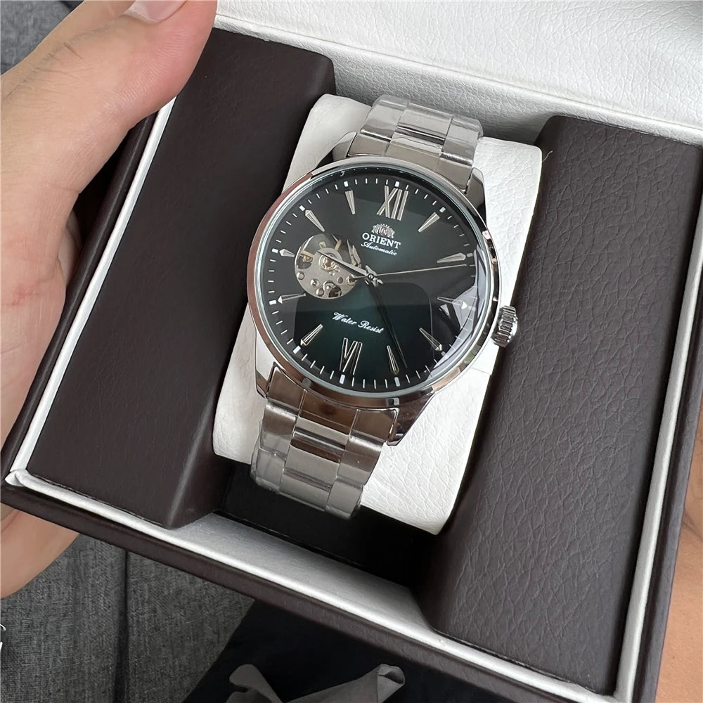 Open Heart Mechanical Wristwatch Roman Numeral Dial