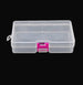 Transparent Plastic Jewelry Storage Box Rectangle Case - Red Button