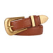 Belt with Classic Buckle for Everyday Wear And Dress - Brown