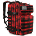 45L Large Capacity Outdoor Tactical Backpack Molle - Red Plaid