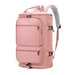 Travel Backpack with Front Pockets And Straps - Pink