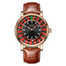Roulette Dial Quartz Watch with Luminous Markers - Rose Gold