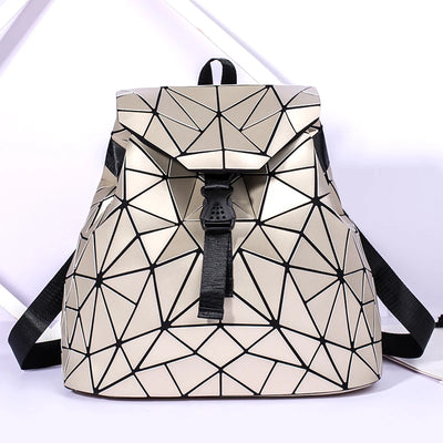 Backpack Geometric Grid Bag for Everyday Essentials - WO2MEN