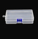 Transparent Plastic Jewelry Storage Box Rectangle Case - Blue Button