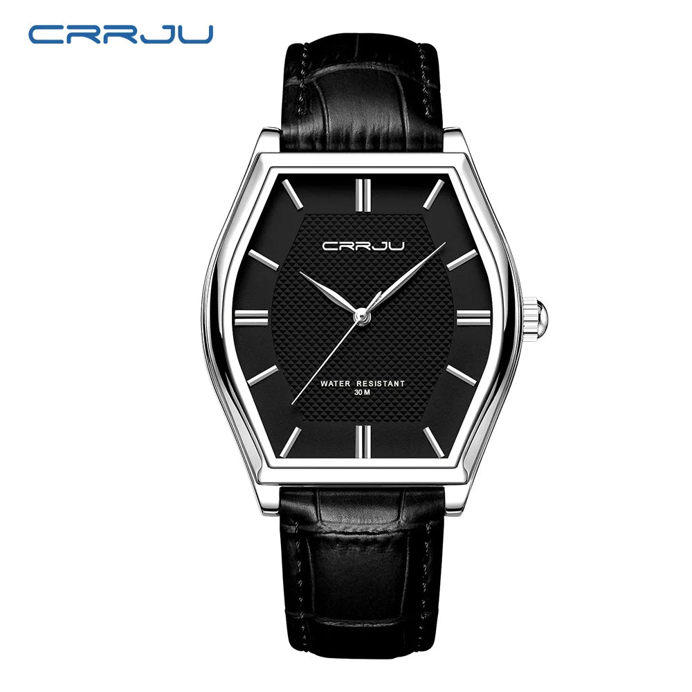 Tonneau Form Timepiece With Classic Band For Dailywear