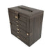 Large Capacity Jewelry Storage Box with Drawers - Wood Grain