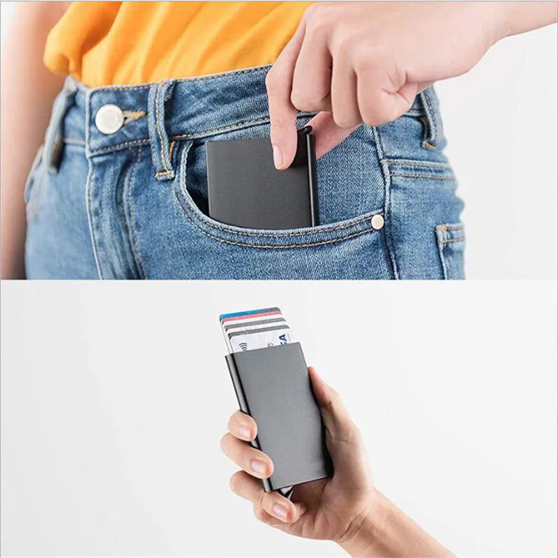 Aviation Metal RFID Card Wallet With Slim Pop Out Pro