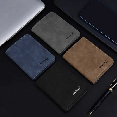 Leather Wallet with Sanded Finish for Card Essentials - WO2MEN