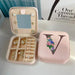 Jewellery Box with Travel Case and Alphabet Print - V