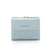 Wallet Three Fold Floral Clip Coin Purse Korean Style - Blue