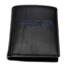 Geometric Fold Wallet with Card Slots and Zipper Pocket - Black
