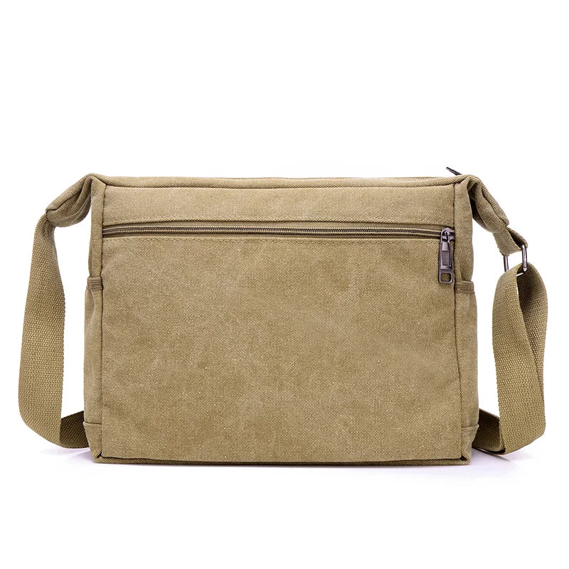 Canvas Crossbody Bag Multi Pocket