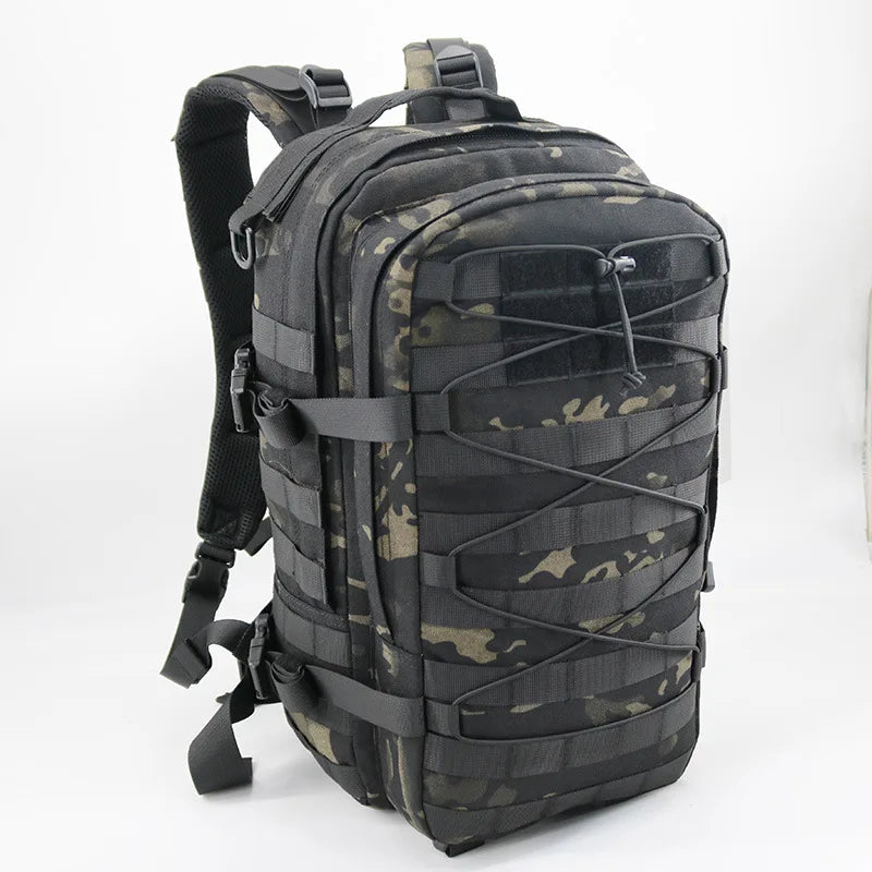 Waterproof Tactical Backpack for Outdoor Mountaineering - Black
