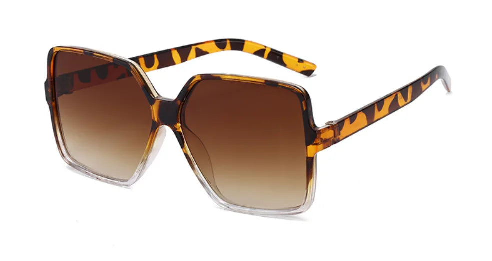 Oversize Square Sunglasses Gradient UV400 Lens