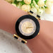 Watch Glitter Dial Bangle for Everyday Wearable - Black