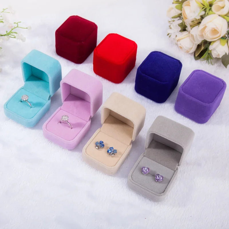 Ring Storage Box with Cushioned Interior Organizer