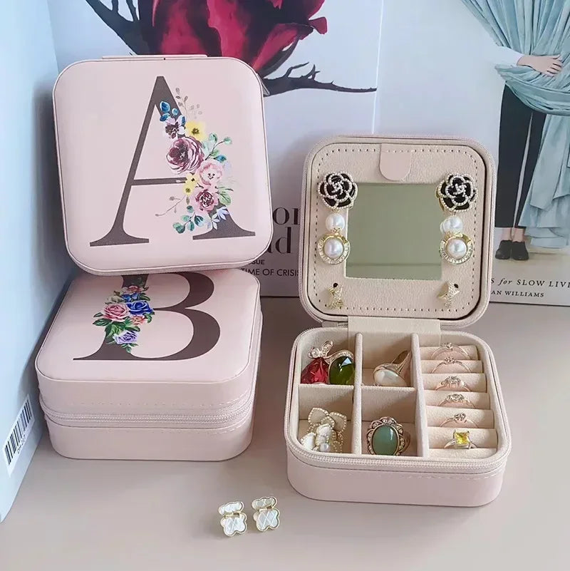 Jewellery Box with Travel Case and Alphabet Print