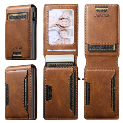 Flip Card Wallet Premium With Photo Window And Ejector