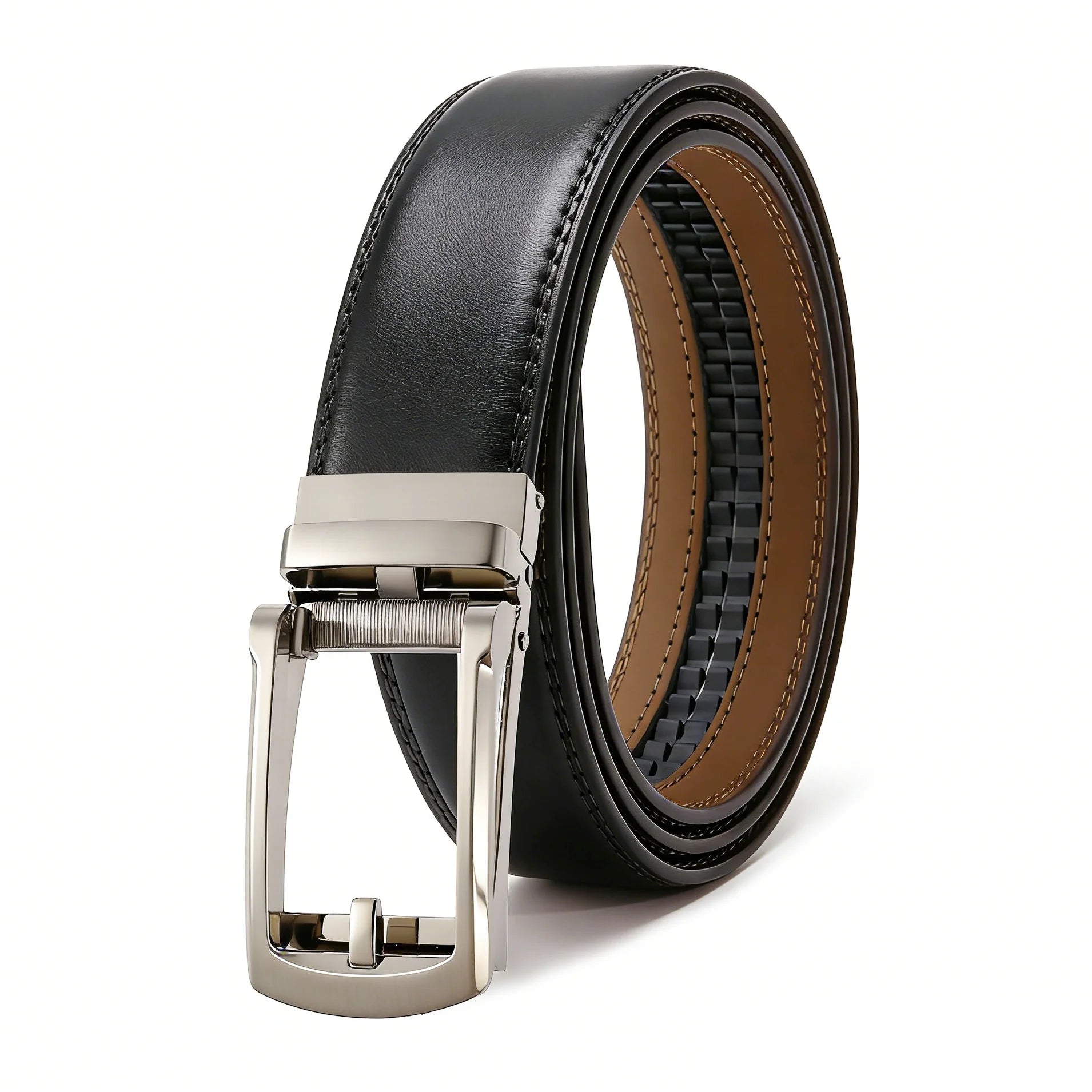 Belt with automatic Buckle Solid Strap High Quality