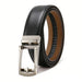 Belt with automatic Buckle Solid Strap High Quality - Black