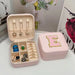 Initial Letter Jewelry Storage Box Travel Organizer - E