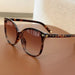 Sunglasses in Oversized Frame with Iconic Detailing - Brown