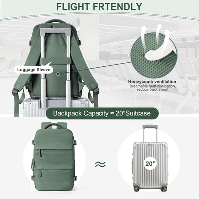 Cabin Size Travel Backpack With Shoe Compartment Deluxe